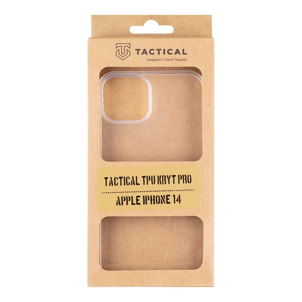 Tactical TPU Kryt pro Apple iPhone 14 Transparent - náhled 3