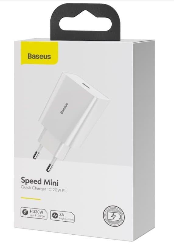 Baseus CCFS-SN02 Speed Mini Nabíječka USB-C 20W White - náhled 4