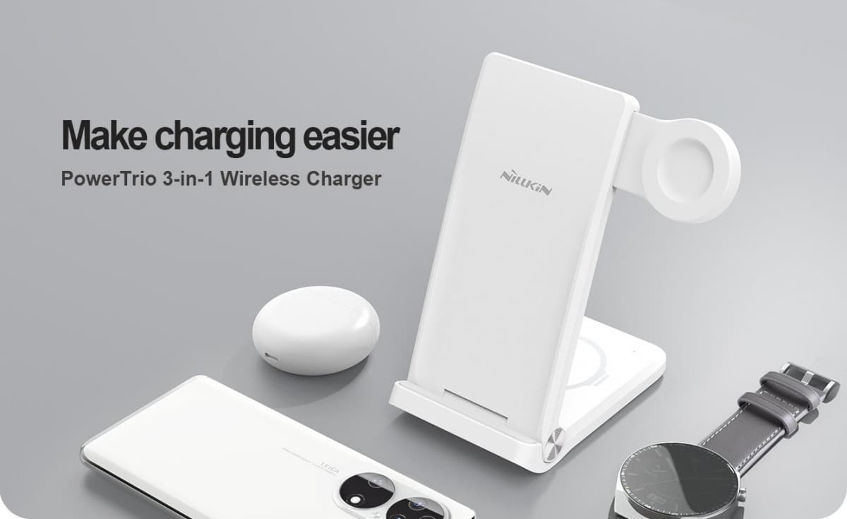 Nillkin PowerTrio 3v1 Bezdrátová Nabíječka pro Huawei Watch White - náhled 4