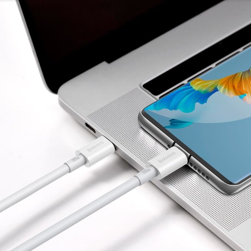 Baseus CATYS-C02 Superior Fast Charging Datový Kabel USB-C - USB-C 100W 2m White - náhled 4