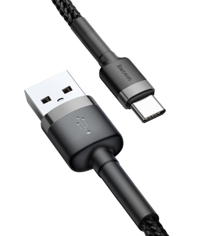 Baseus CATKLF-BG1 Cafule Kabel USB-C 3A 1m Grey/Black - náhled 4
