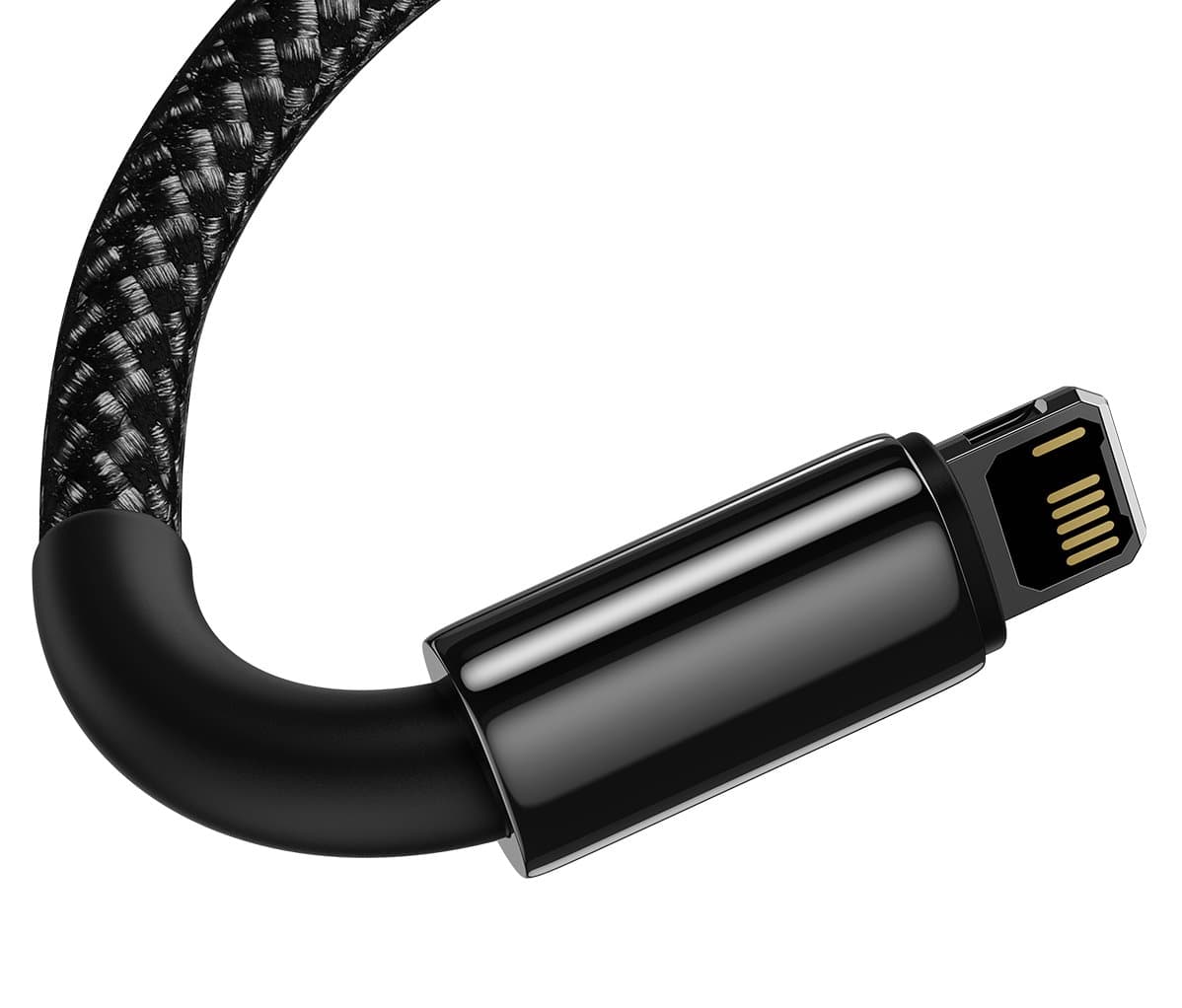 Baseus CALWJ-01 Tungsten Gold Kabel Lightning 2.4A 1m Black - náhled 4