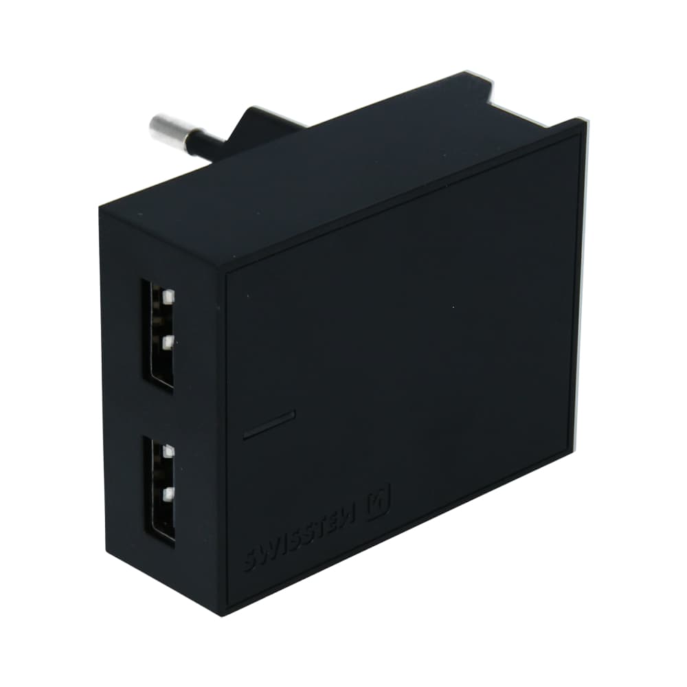 Swissten síťový adaptér smart ic 2x usb 3a power + datový kabel usb / lightning mfi 1,2 m černý - náhled 4