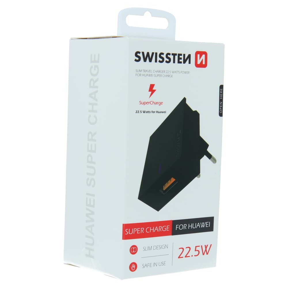 Swissten síťový adaptér pro huawei super charge 22,5w černý - náhled 4