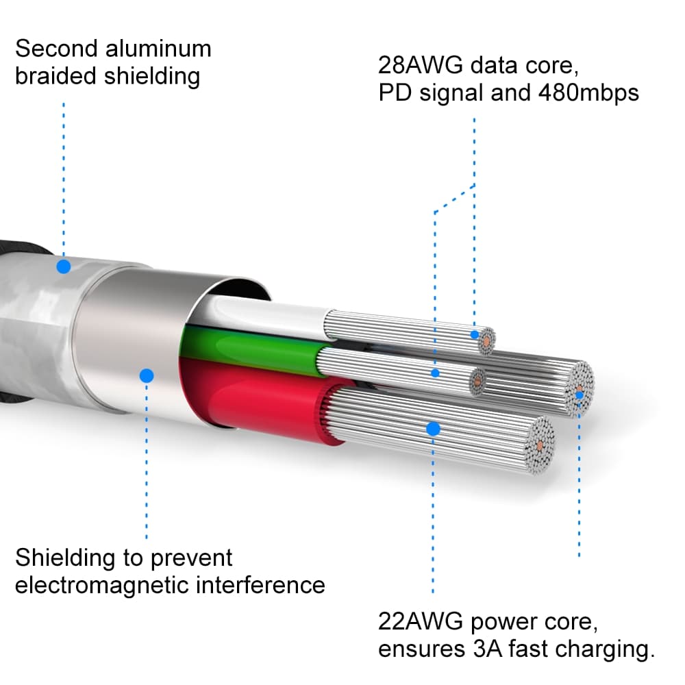 Datový kabel swissten textile usb / lightning mfi 2,0 m stříbrný - náhled 4