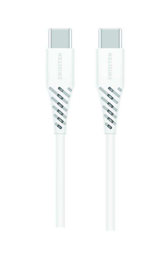 Datový kabel swissten tpe usb-c/usb-c power delivery 5a (100w) 1,5 m bílý - náhled 4