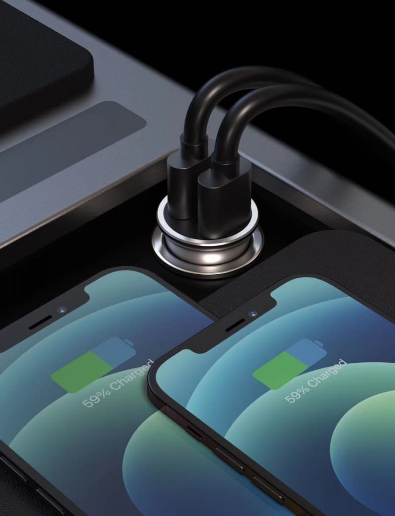 Swissten cl adaptér power delivery usb-c + quick charge 3.0 36w metal stříbrný - náhled 4