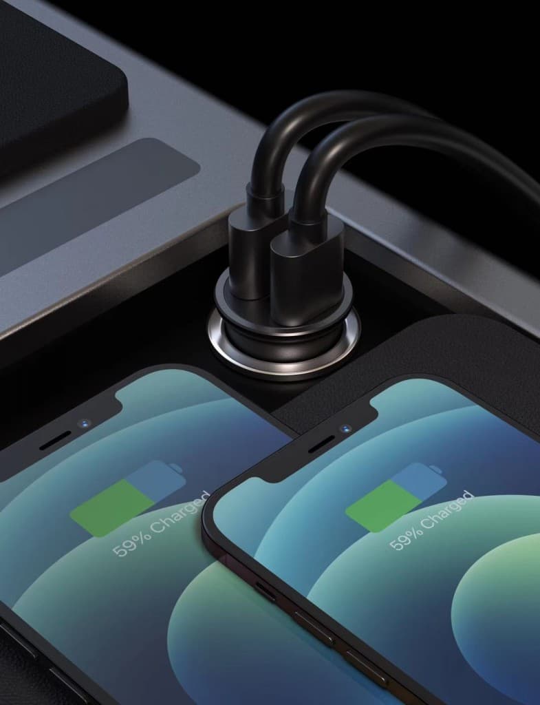 Swissten cl adaptér power delivery usb-c + quick charge 3.0 36w metal černý - náhled 4