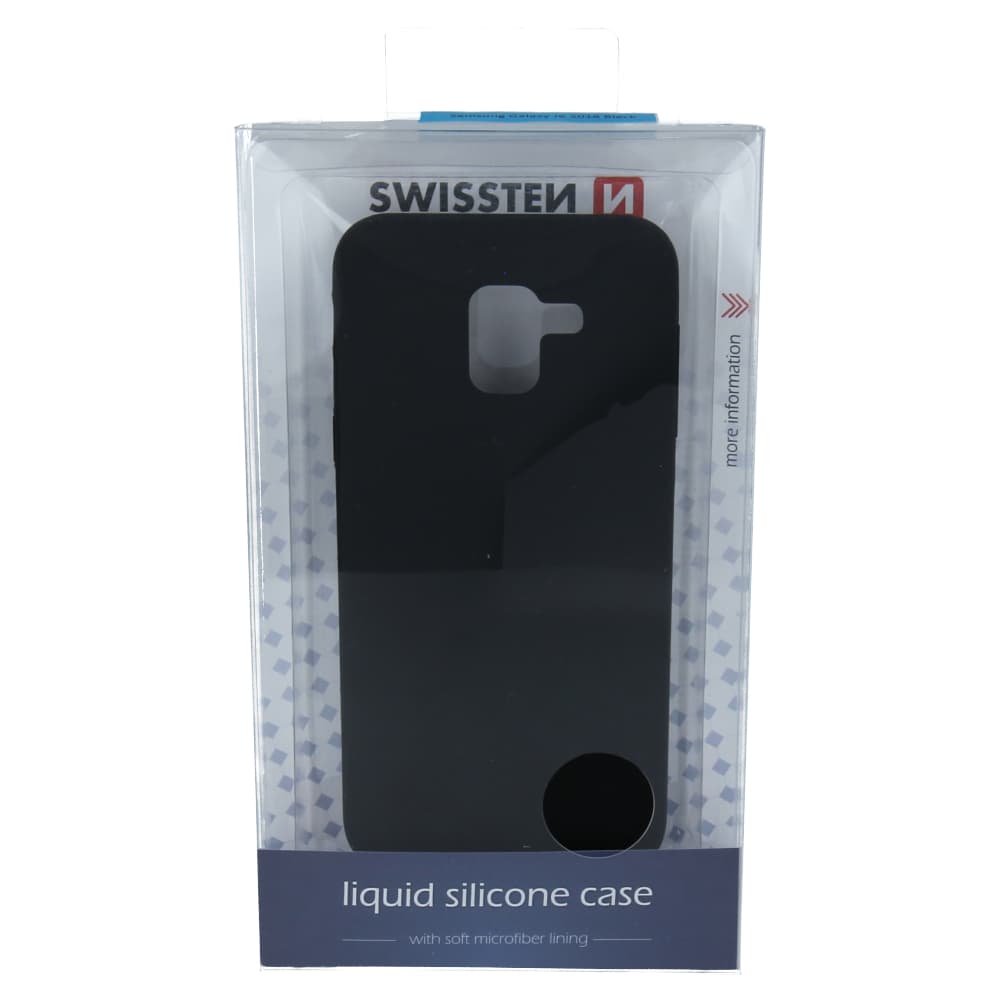 Silikonové pouzdro swissten liquid samsung j600 galaxy j6 2018 černé - náhled 4