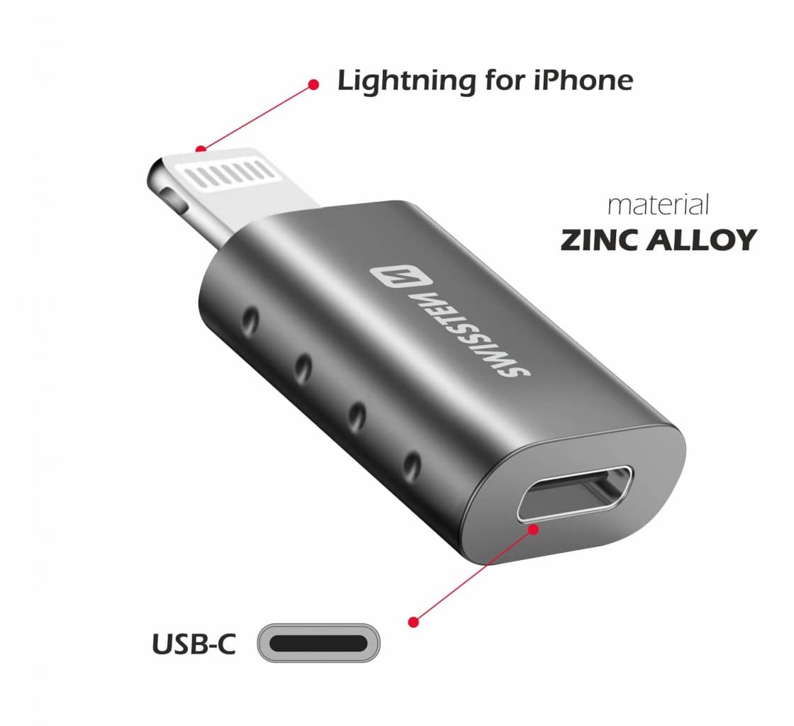 Swissten adapter lightning(m)/usb-c(f) - náhled 4