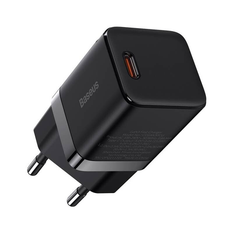 Adaptér Baseus CCGN010101 GaN3 s funkcí rychlonabíjení 30W černý - náhled 4