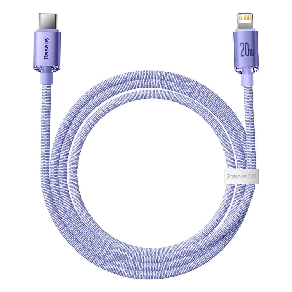 Baseus CAJY000205 Crystal Shine Series Datový Kabel USB-C - Lightning 20W 1,2m Purple - náhled 4