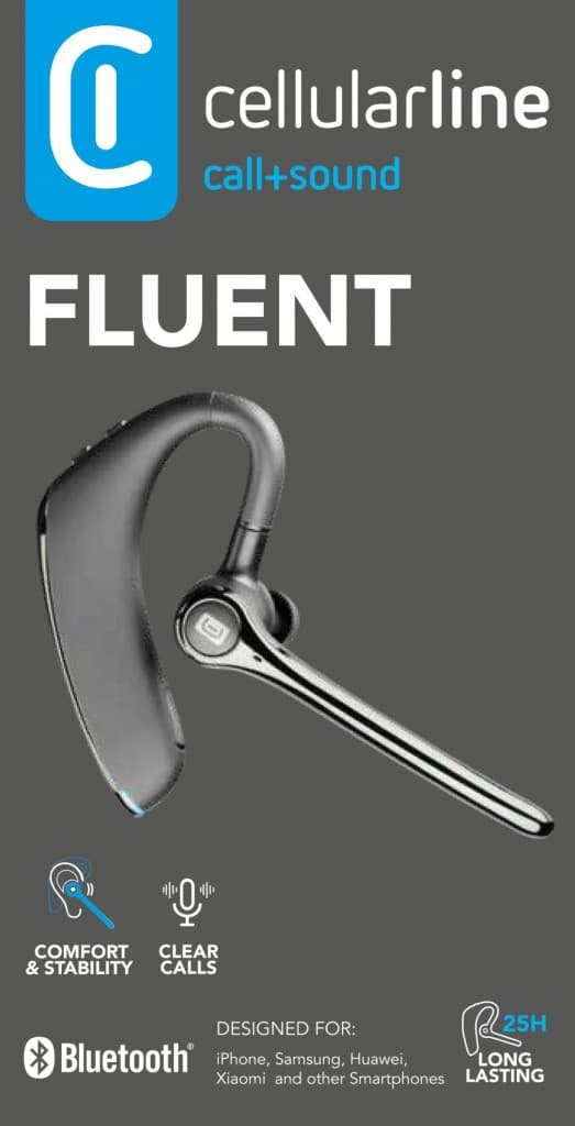 Bluetooth headset Cellularline Fluent s ergonomickým designem, černý - náhled 4