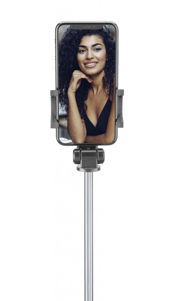 Bluetooth selfie tyč Cellularline Freedom s funkcí tripodu, černá - náhled 4