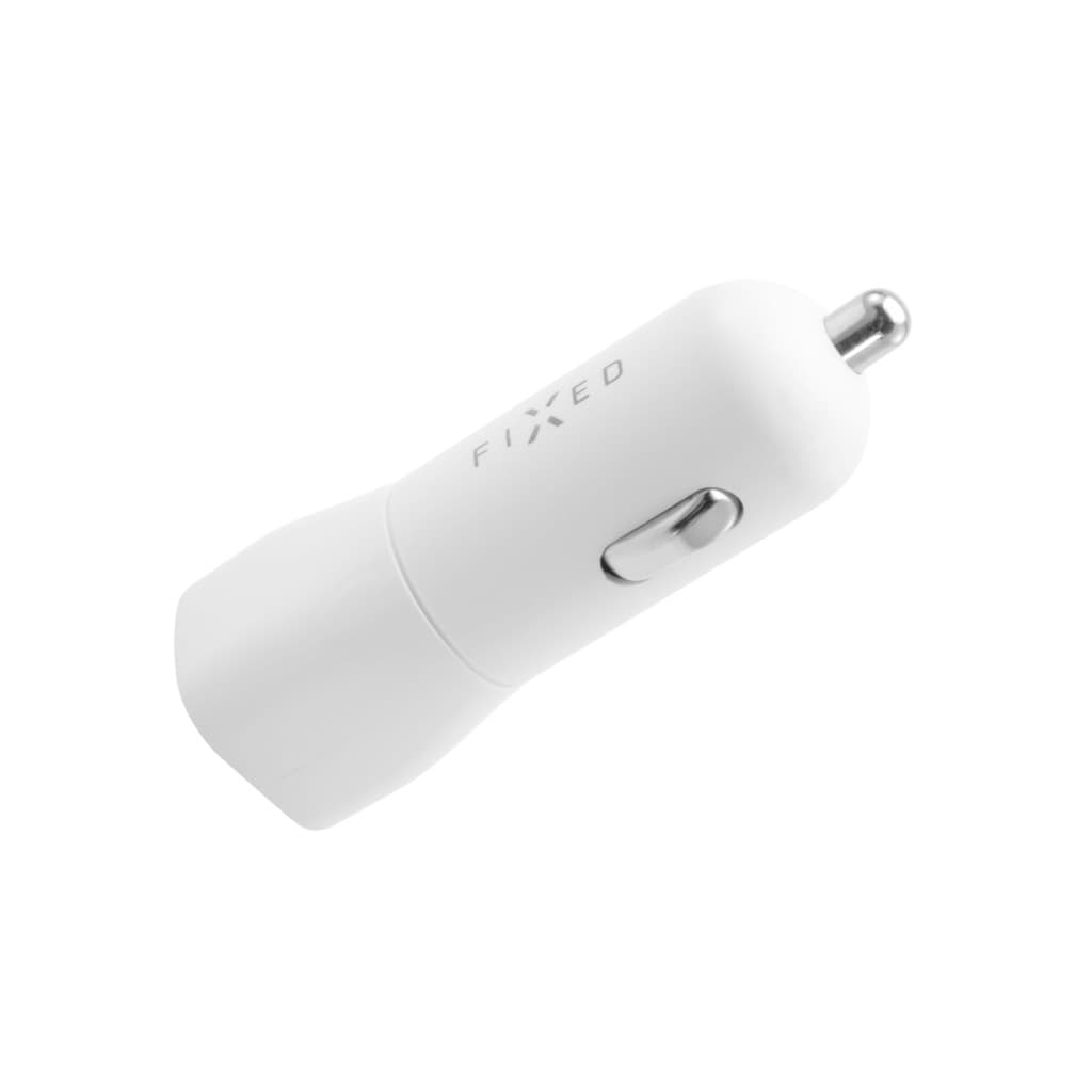 Set autonabíječky FIXED s USB-C výstupem a USB-C/USB-C kabelu, podpora PD, 1 metr, 18W, bílý - náhled 4