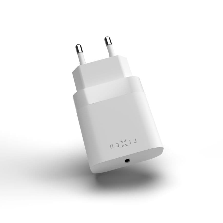 Síťová nabíječka FIXED s USB-C výstupem a podporou PD, 20W, bílá - náhled 4