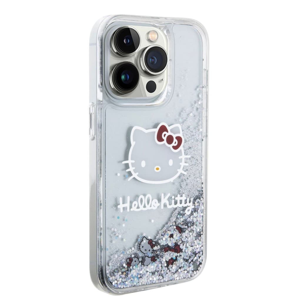 Hello Kitty Liquid Glitter Electroplating Head Logo Zadní Kryt pro iPhone 13 Pro Transparent - náhled 4