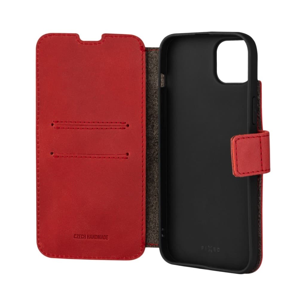 Kožené pouzdro typu kniha FIXED ProFit pro Apple iPhone 14 Plus, červené - náhled 4