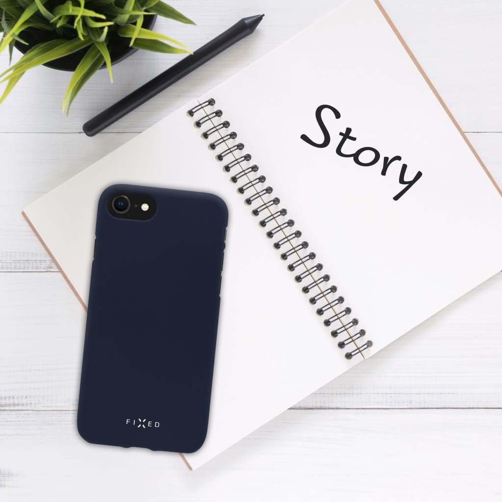 Zadní pogumovaný kryt FIXED Story pro Apple iPhone 12 Pro Max, modrý - náhled 4