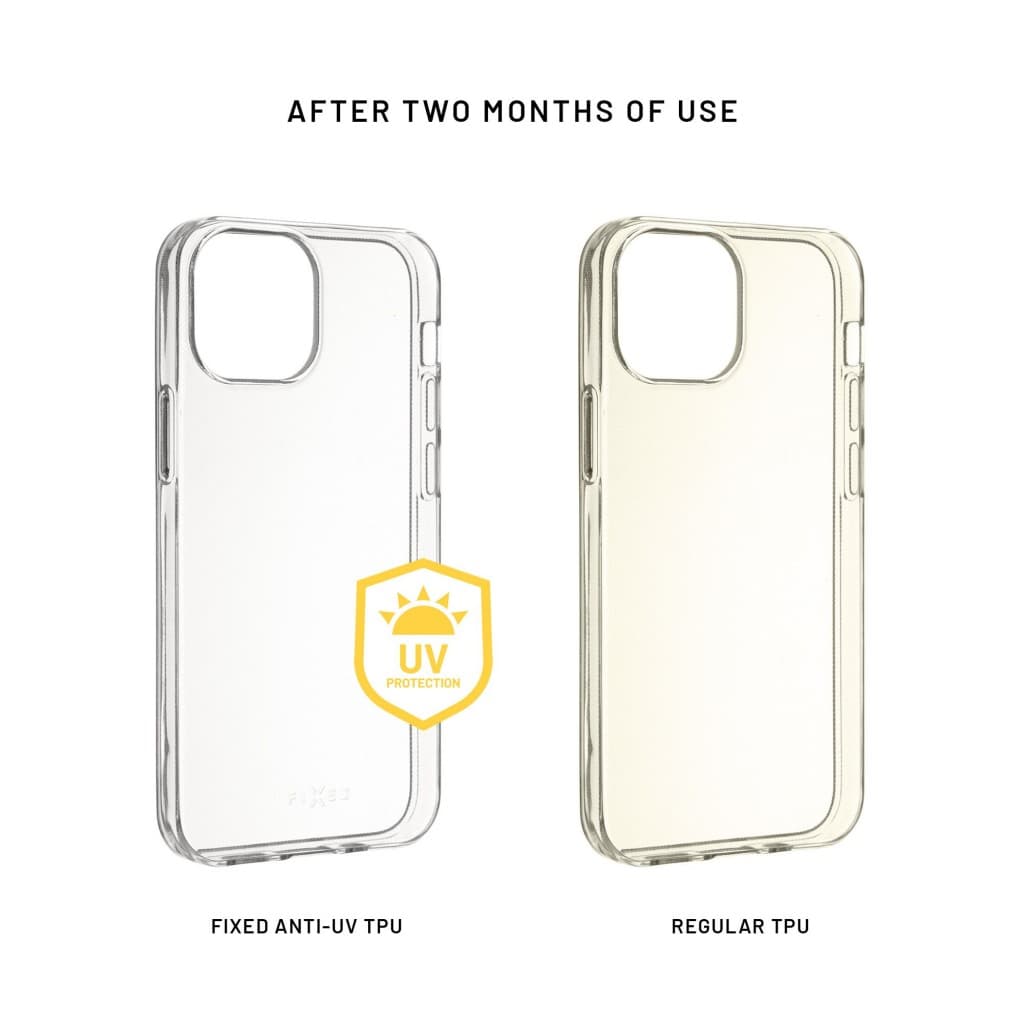 TPU gelové pouzdro FIXED Slim AntiUV pro Apple iPhone 13 Mini, čiré - náhled 4