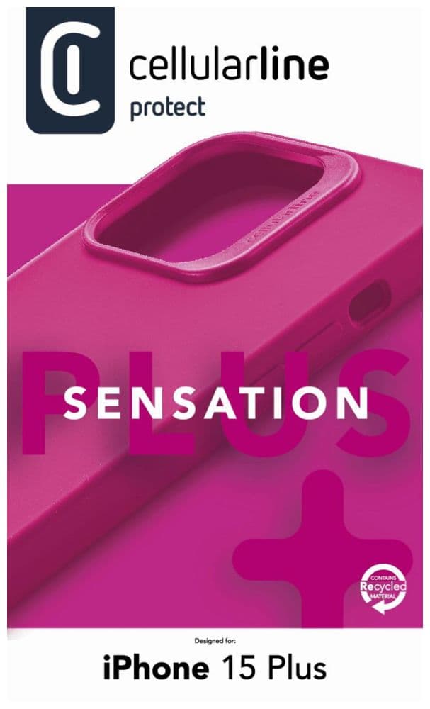 Ochranný silikonový kryt Cellularline Sensation Plus pro Apple iPhone 15 Plus, růžový - náhled 4