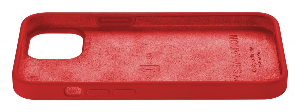 Ochranný silikonový kryt Cellularline Sensation pro Apple iPhone 14, červený - náhled 4