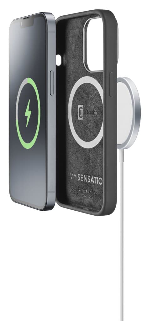 Ochranný silikonový kryt Cellularline Sensation s podporou MagSafe pro Apple iPhone 14 Plus, černý - náhled 4