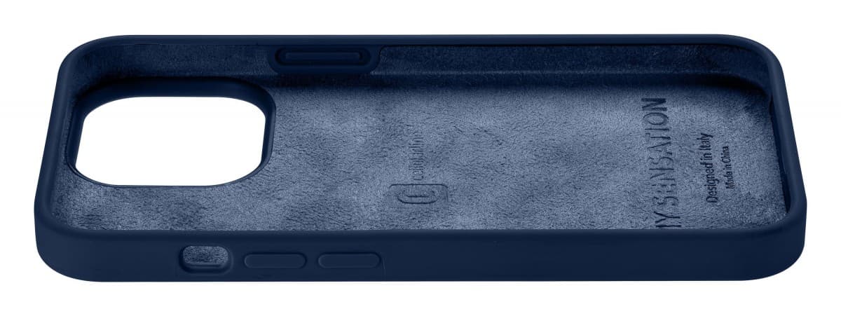 Ochranný silikonový kryt Cellularline Sensation pro Apple iPhone 14 PRO MAX, modrý - náhled 4