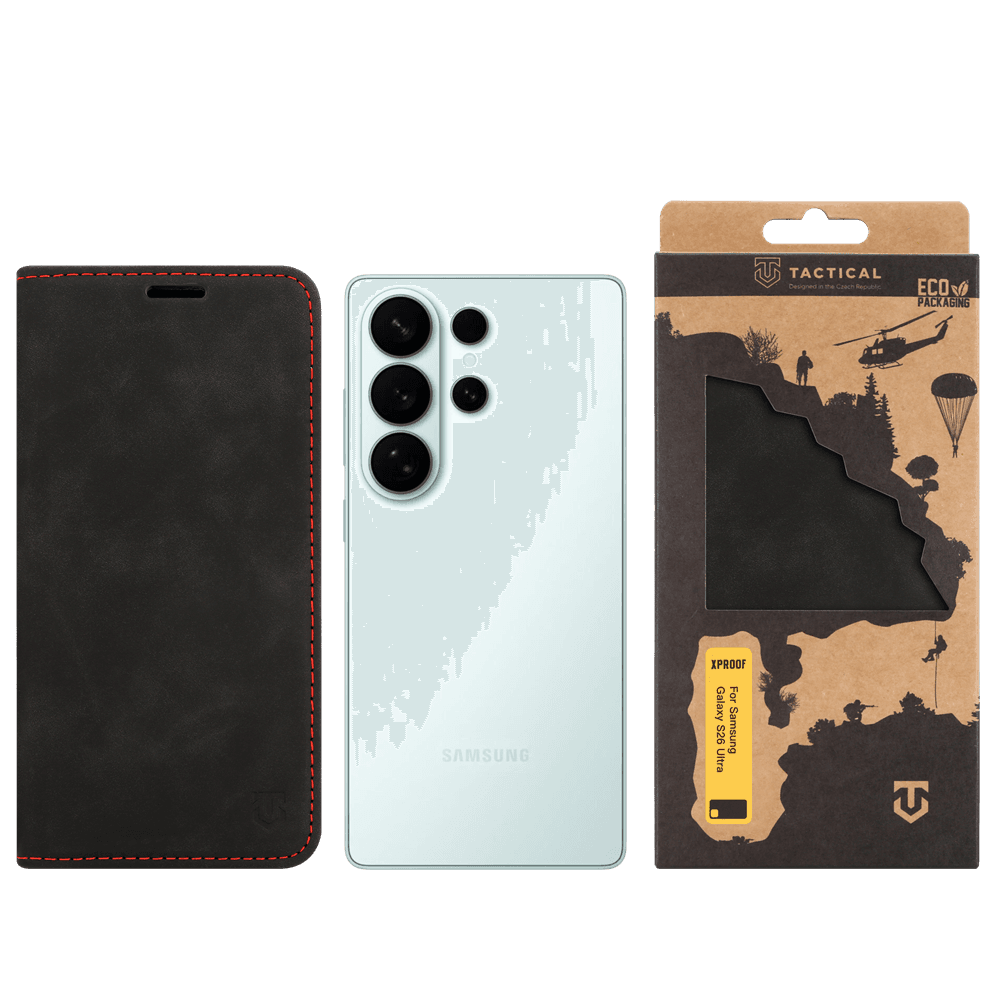 Knížkové pouzdro Tactical Xproof pro Samsung Galaxy S26 Ultra Black Hawk - náhled 4