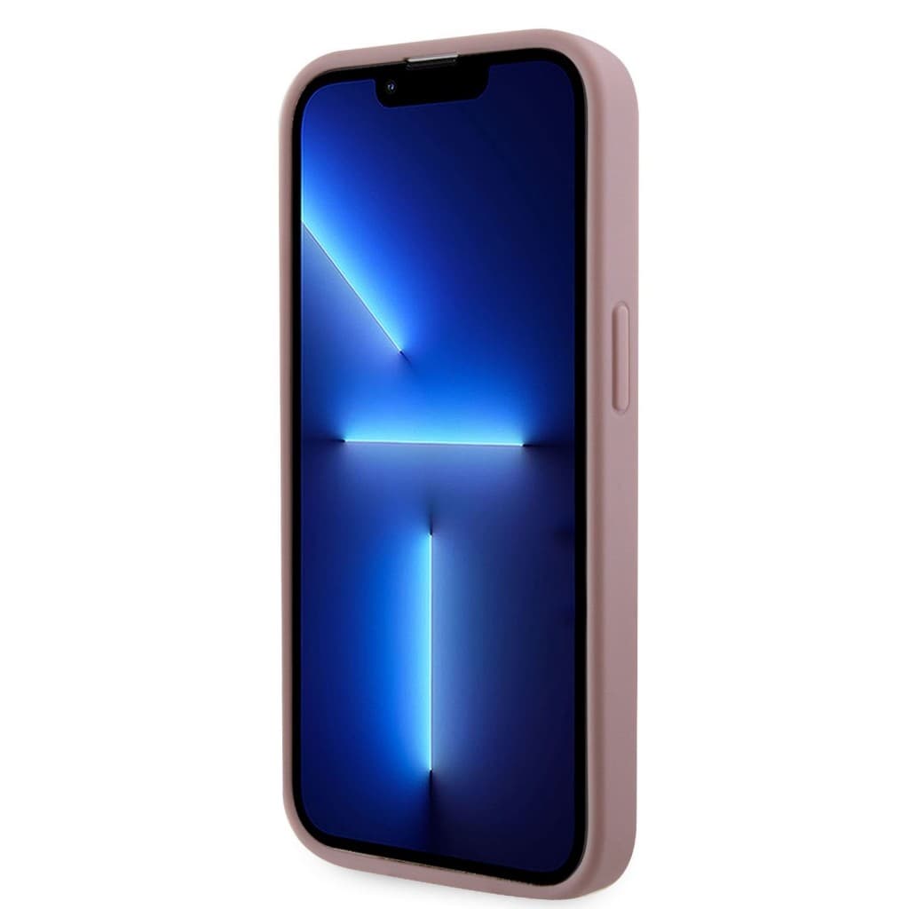 Zadní kryt Guess Rhinestones Triangle Metal Logo na iPhone 14 Pro růžový - náhled 4