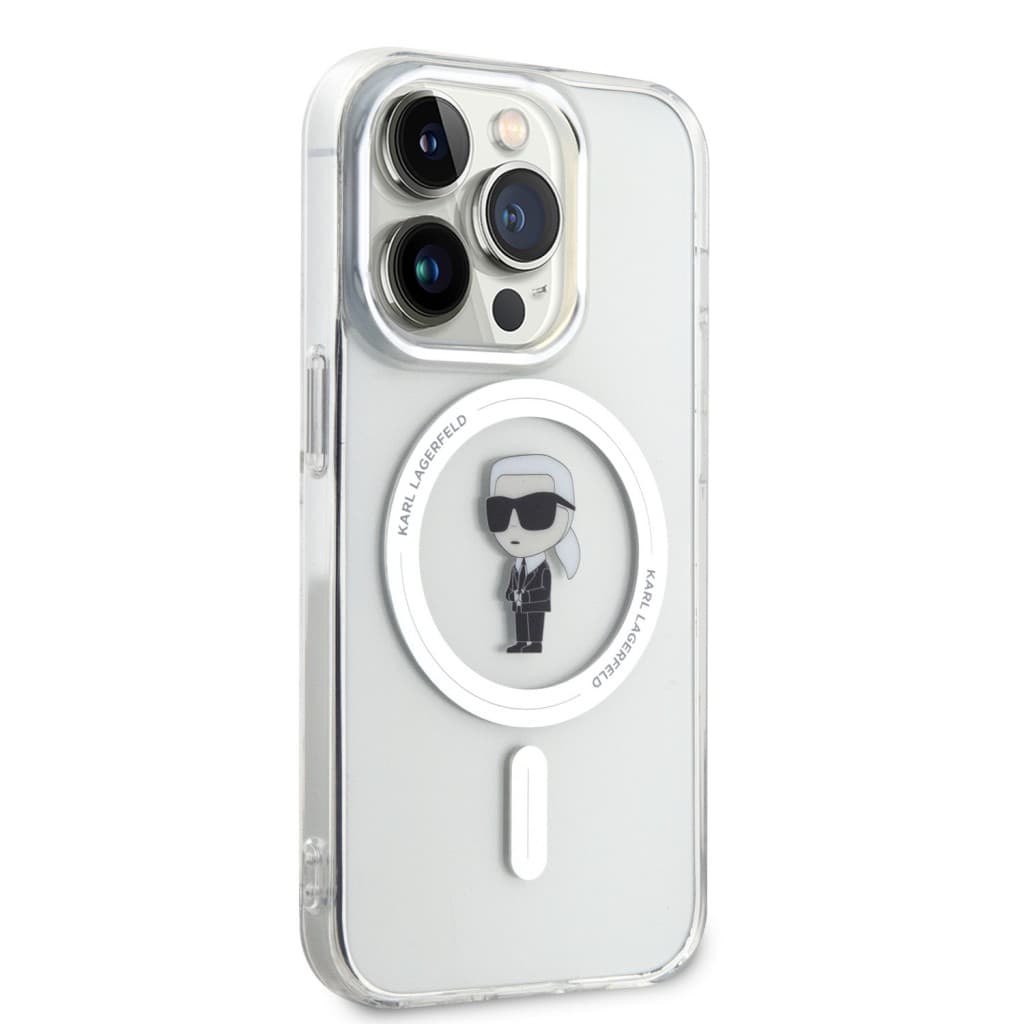 Karl Lagerfeld IML Ikonik MagSafe Zadní Kryt pro iPhone 15 Pro Transparent - náhled 4