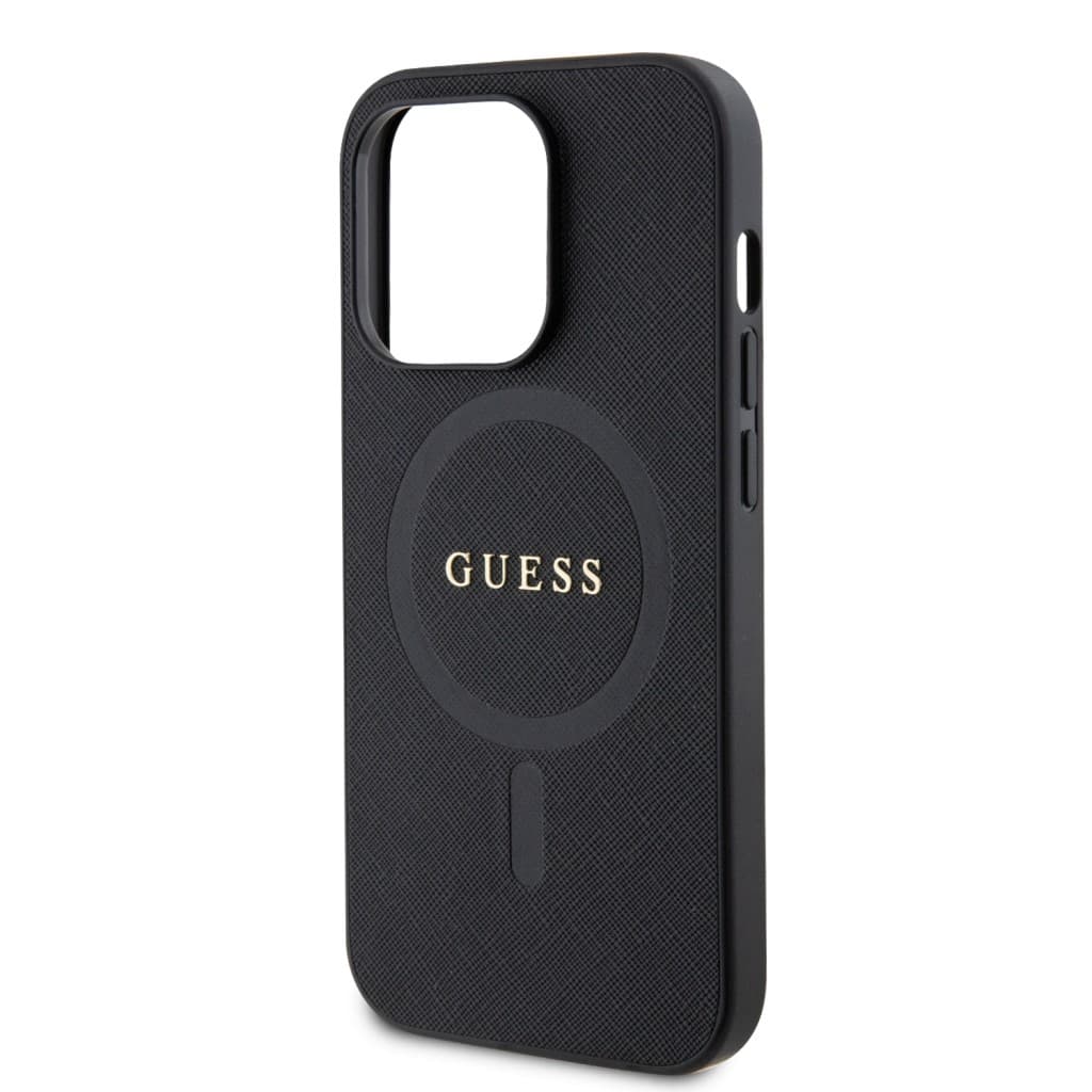 Guess PU Saffiano MagSafe Zadní Kryt pro iPhone 15 Pro Max Black - náhled 4