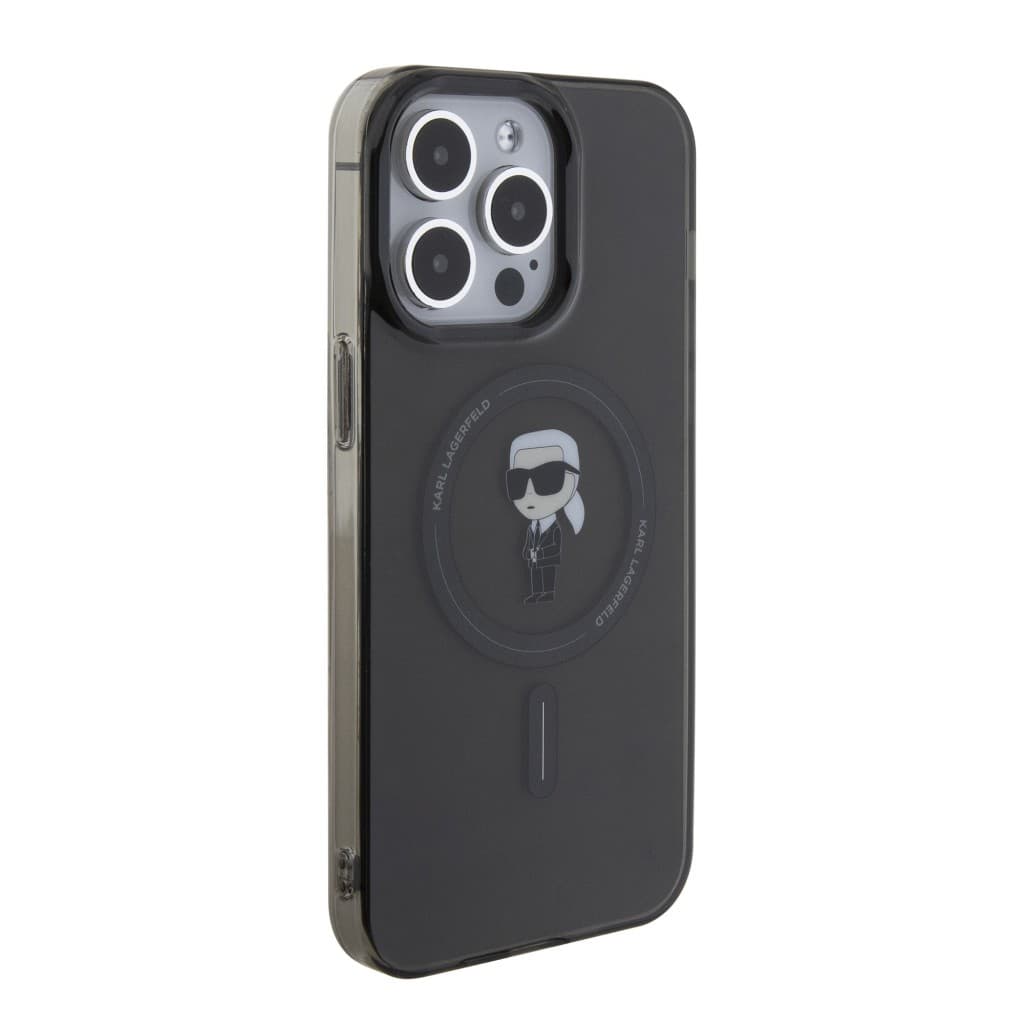 Karl Lagerfeld IML Ikonik MagSafe Zadní Kryt pro iPhone 15 Pro Max Black - náhled 4