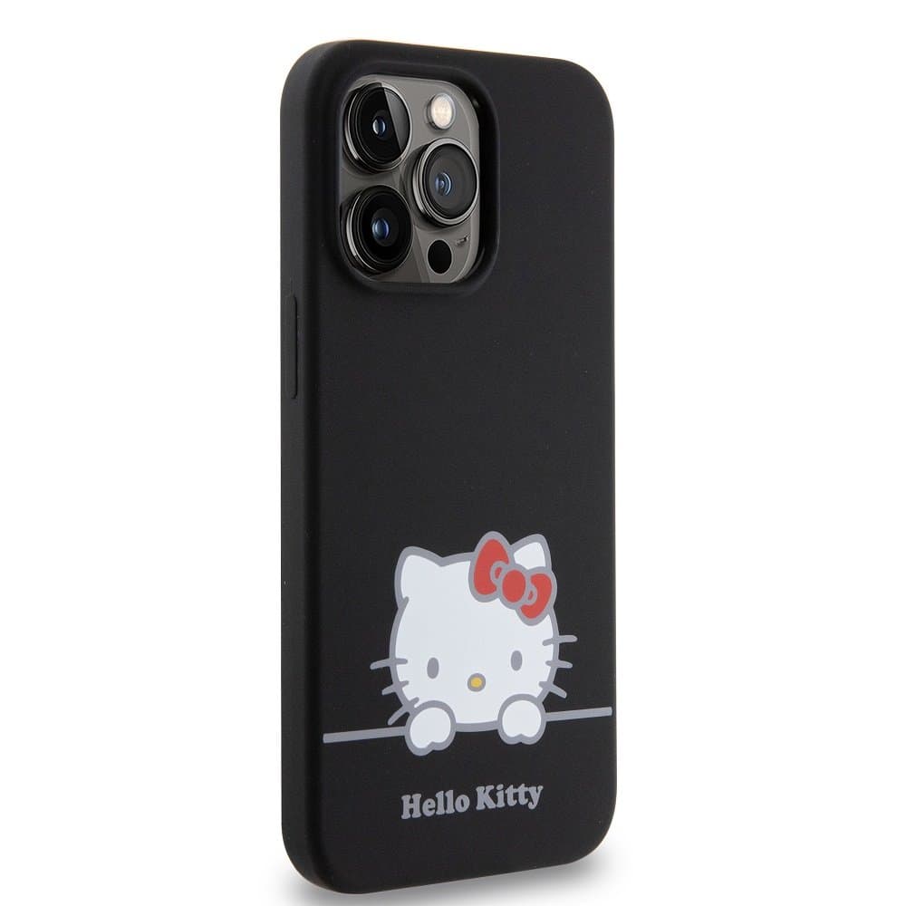 Hello Kitty Liquid Silicone Daydreaming Logo Zadní Kryt pro iPhone 13 Pro Black - náhled 4