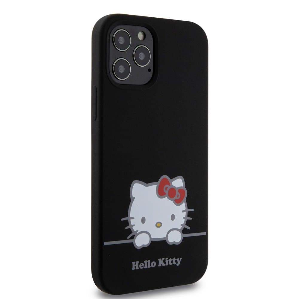 Hello Kitty Liquid Silicone Daydreaming Logo Zadní Kryt pro iPhone 12/12 Pro Black - náhled 4