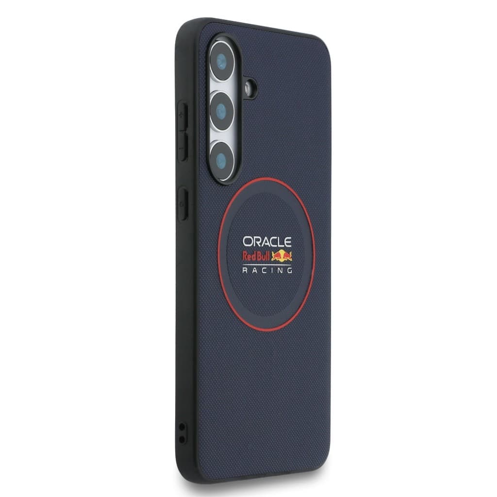Zadní kryt Red Bull PU Leather Red Ring MagSafe pro Samsung Galaxy S25 FE Navy - náhled 4
