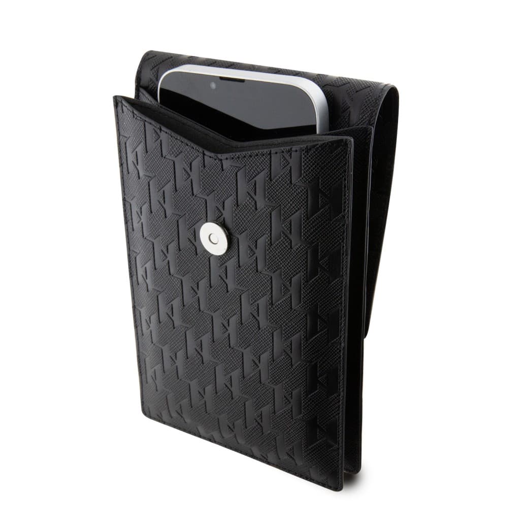 Karl Lagerfeld Saffiano Monogram Wallet Phone Bag Ikonik NFT Black - náhled 4