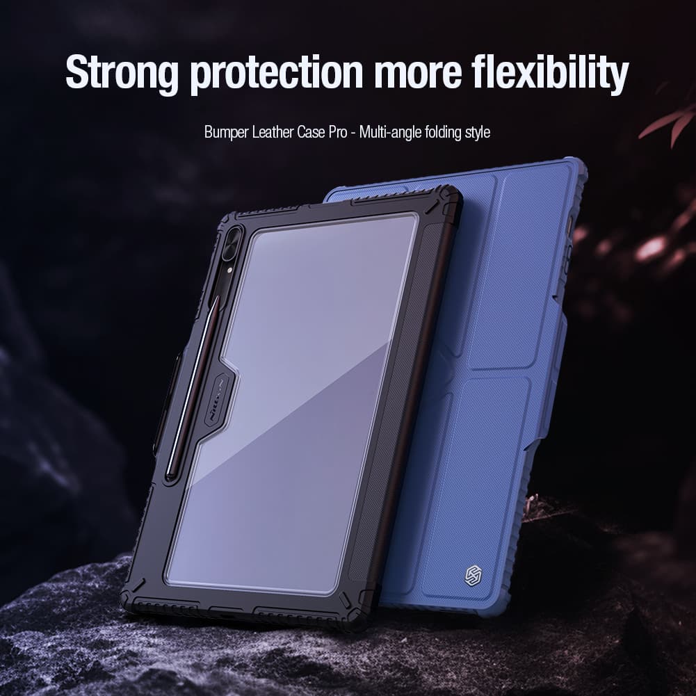 Nillkin Bumper PRO Protective Stand Case Multi-angle pro Samsung Galaxy Tab S9 Ultra Black - náhled 4