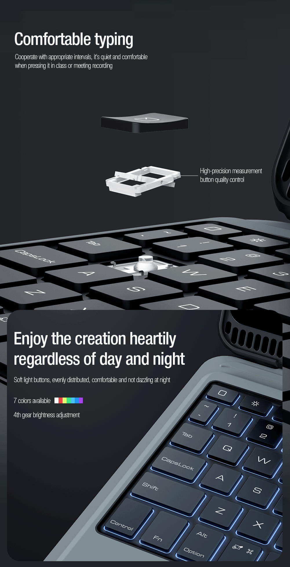 Pouzdro na tablet Nillkin Bumper Combo Keyboard Case (Backlit Version) pro iPad Air 10.9 2020/Air 4/Air 5/Pro 11 2020/2021/2022 Black - náhled 4