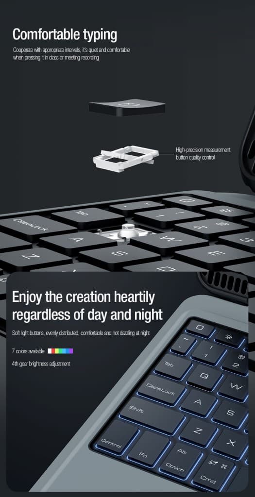 Pouzdro na tablet Nillkin Bumper Combo Keyboard Case (Backlit Version) pro iPad 10.9 2022 Black - náhled 4
