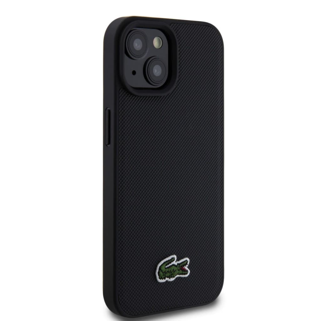 Lacoste Iconic Petit Pique Woven Logo Magsafe Zadní Kryt pro iPhone 15 Black - náhled 4