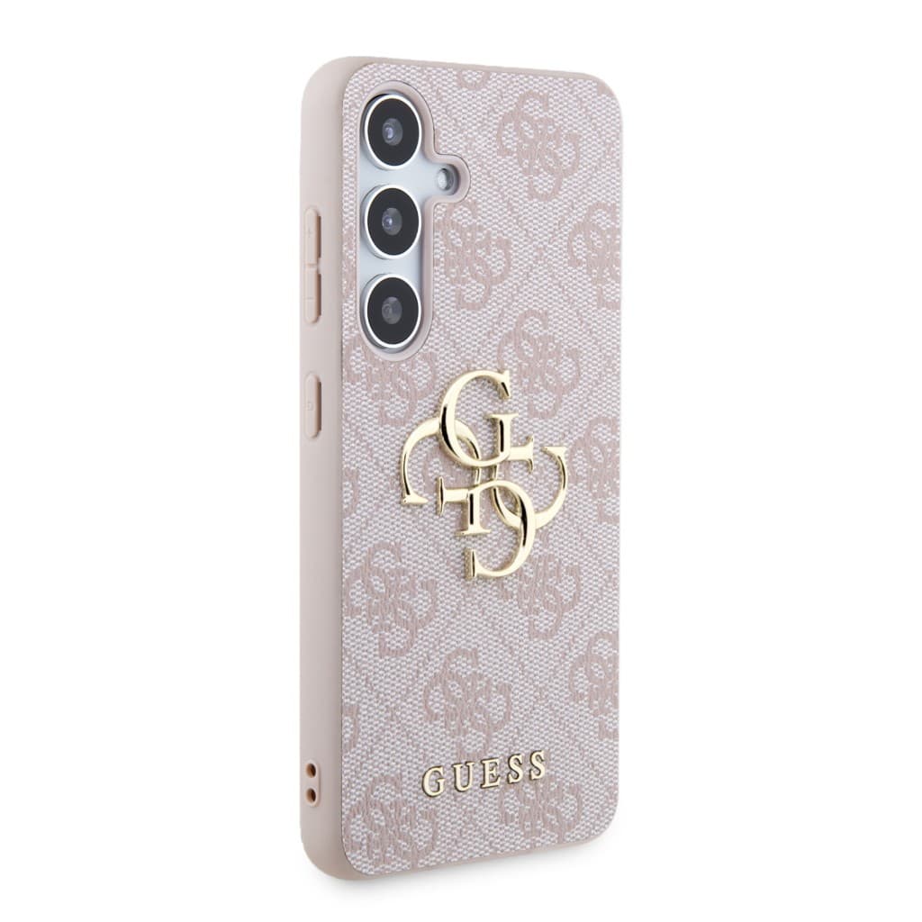 Guess PU 4G Metal Logo Zadní Kryt pro Samsung Galaxy S24 Pink - náhled 4