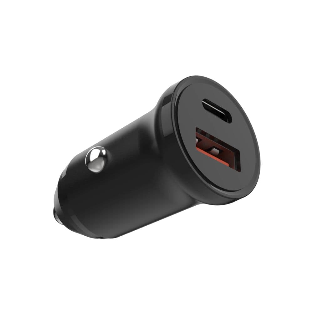 Autonabíječka FIXED s USB-C a USB výstupem a podporou PD, 20W, černá - náhled 4