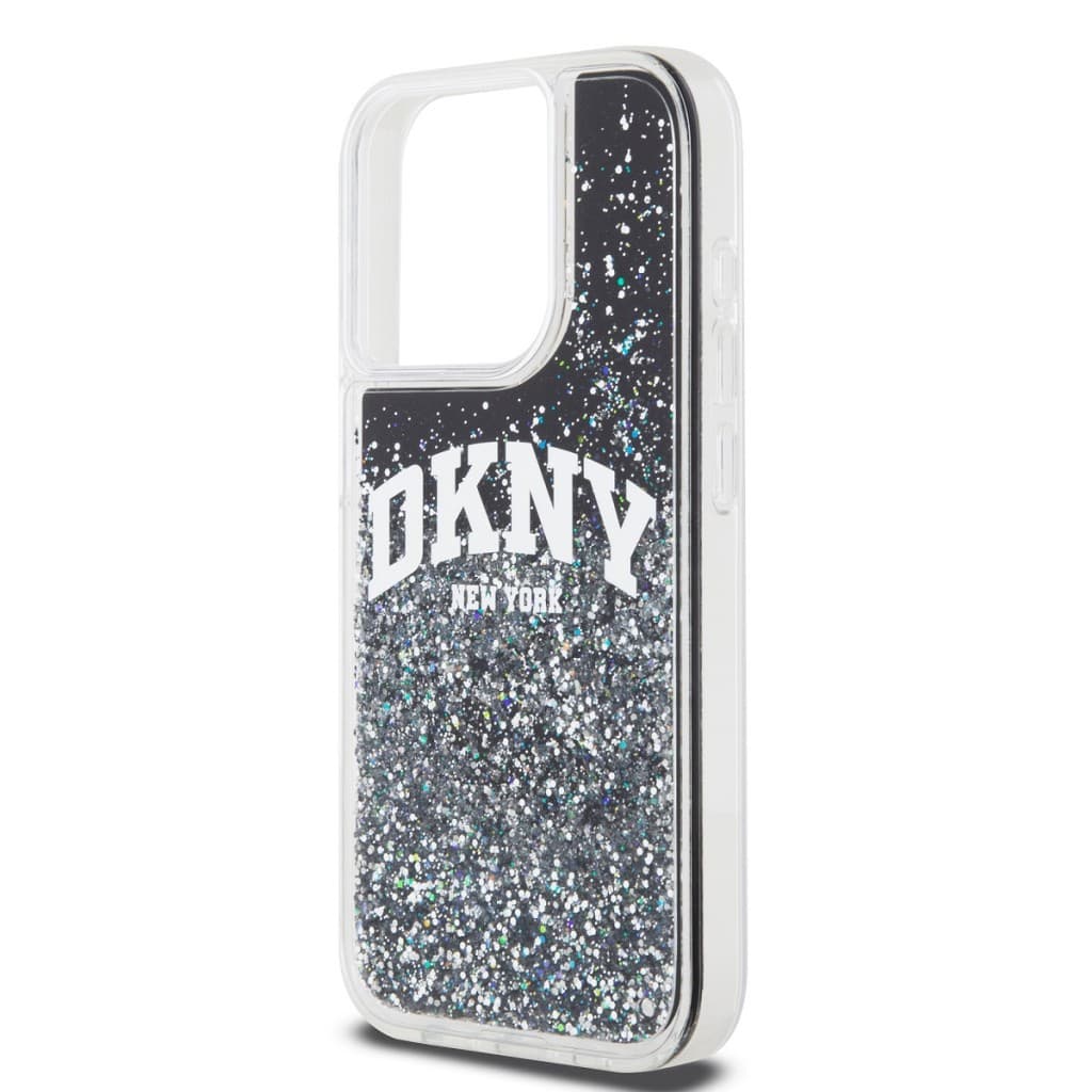 Zadní Kryt DKNY Liquid Glitter Arch Logo pro iPhone 15 Pro černý - náhled 4