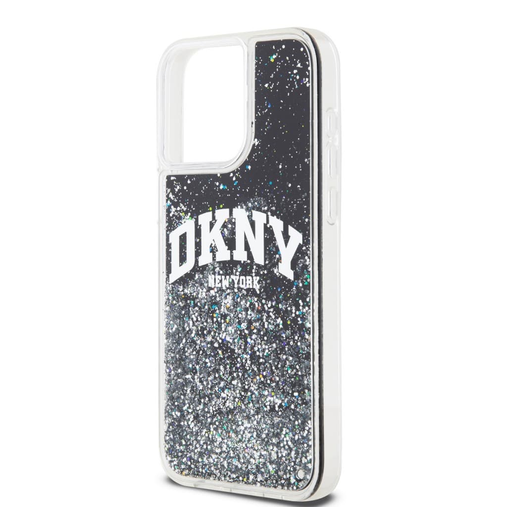 Zadní Kryt DKNY Liquid Glitter Arch Logo pro iPhone 14 Pro černý - náhled 4