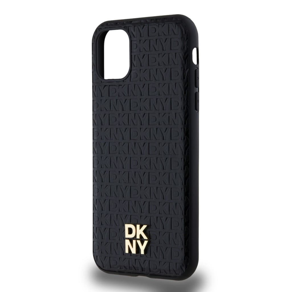 Zadní Kryt DKNY PU Leather Repeat Pattern Stack Logo Magsafe pro iPhone 11 černý - náhled 4