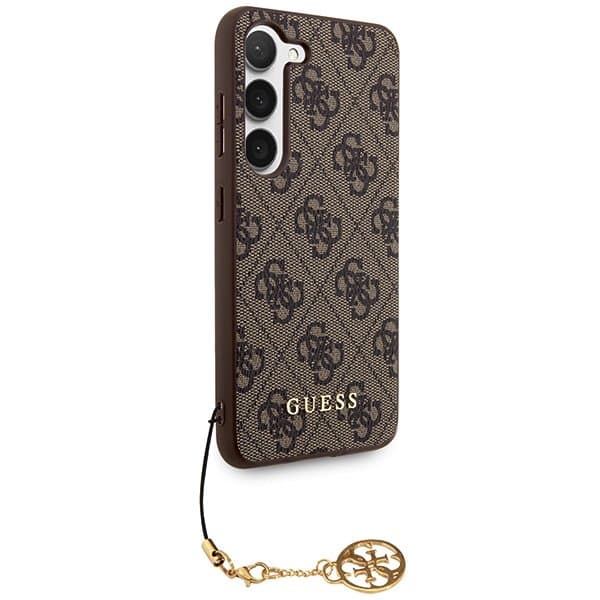 Guess 4G Charms Zadní Kryt pro Samsung Galaxy A35 5G Brown - náhled 4