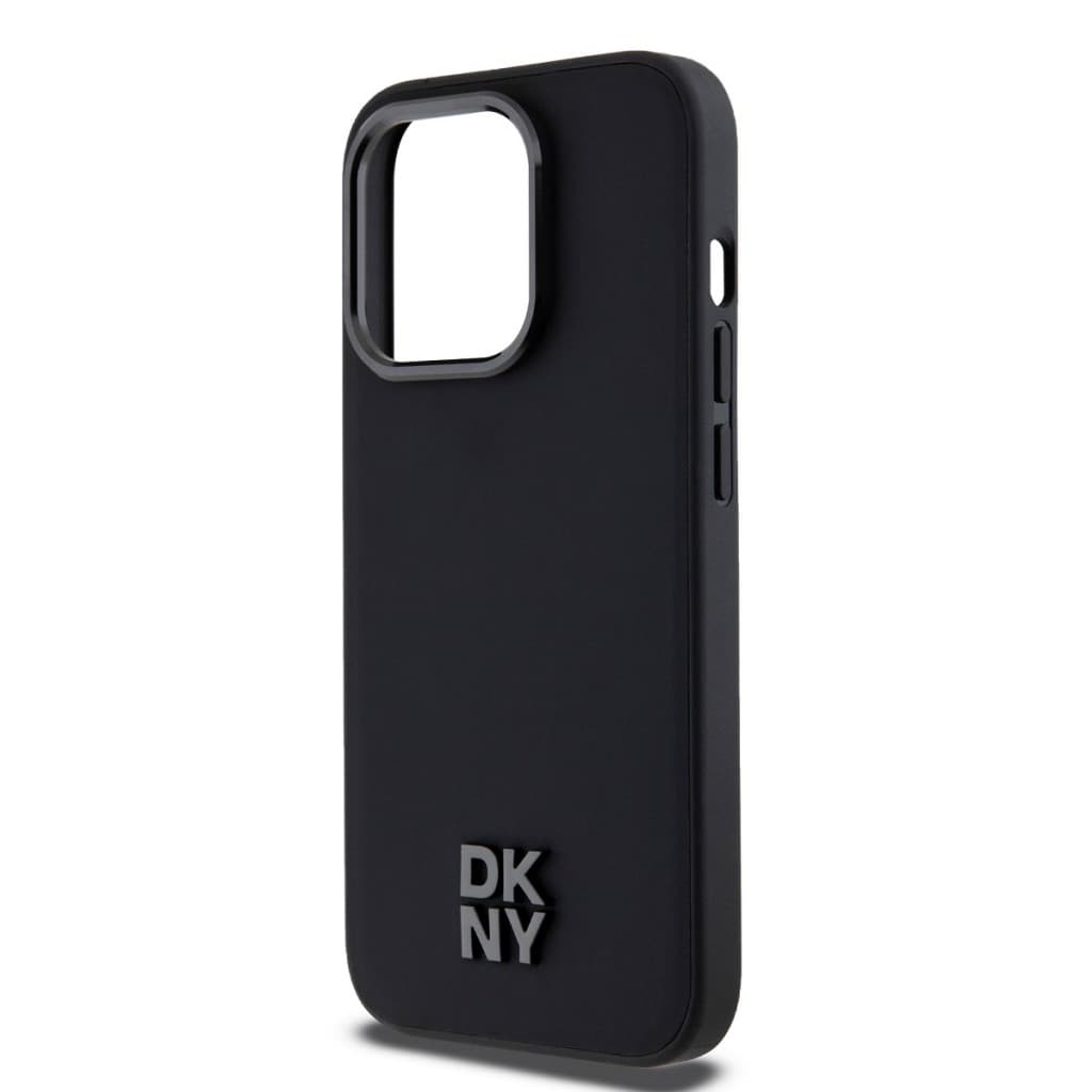 Zadní Kryt DKNY PU Leather Stack Logo Magsafe pro iPhone 15 Pro Max černý - náhled 4