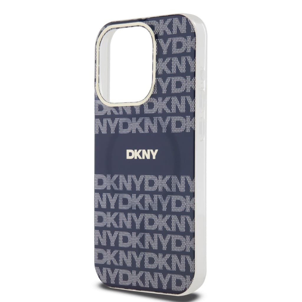 Zadní Kryt DKNY PC/TPU Repeat Pattern Tonal Stripe Magsafe pro iPhone 15 Pro Max modrý - náhled 4