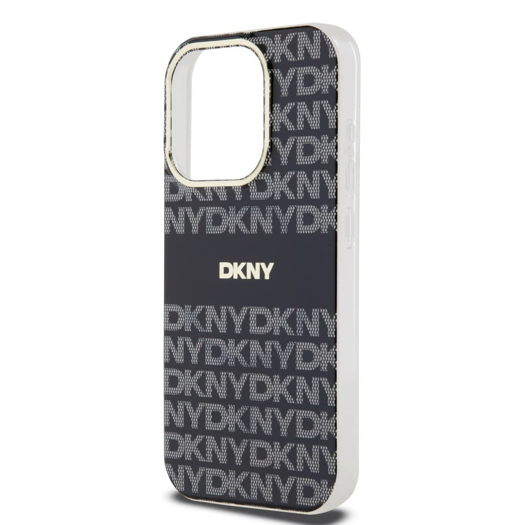 Zadní Kryt DKNY PC/TPU Repeat Pattern Tonal Stripe Magsafe pro iPhone 13 Pro černý - náhled 4